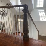 Stain-Grade White Oak Custom Stairway Newel Posts - Janel Sacarellos from York, PA