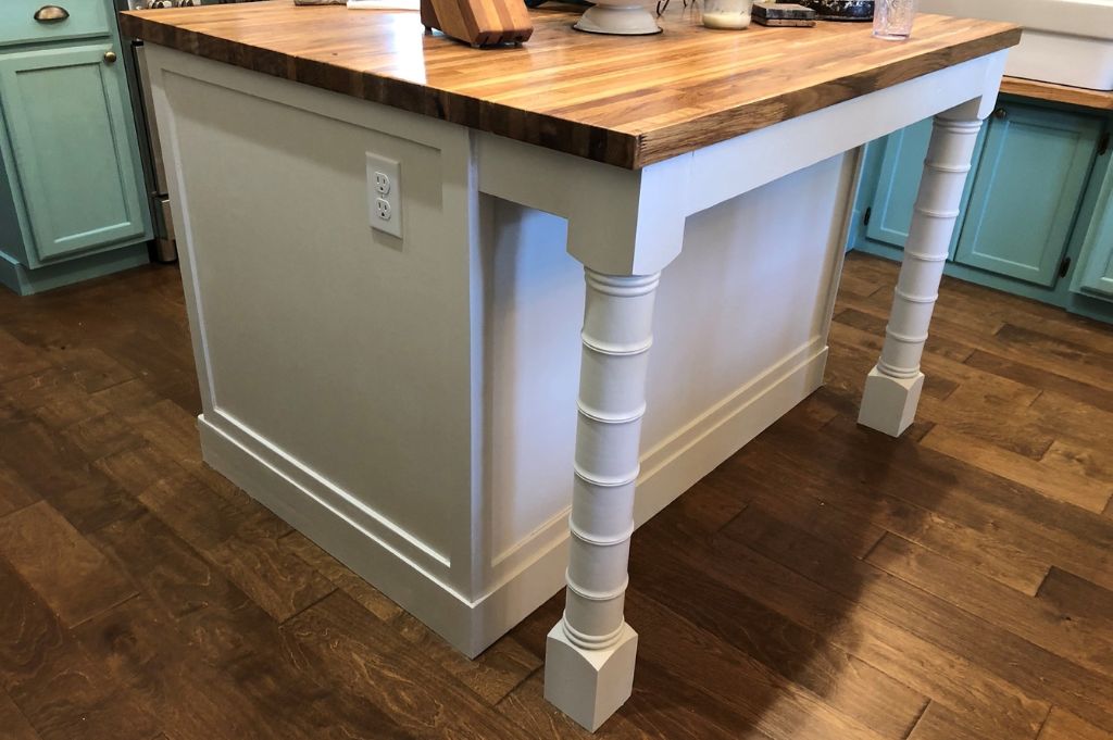 modern round counter height table leg for kitchen island