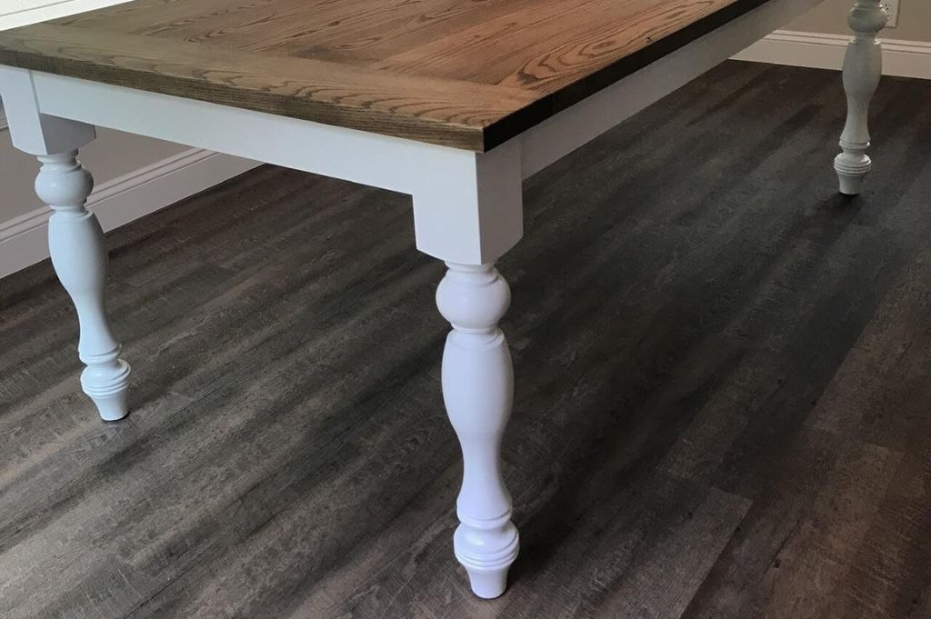 modern white round dining table leg idea