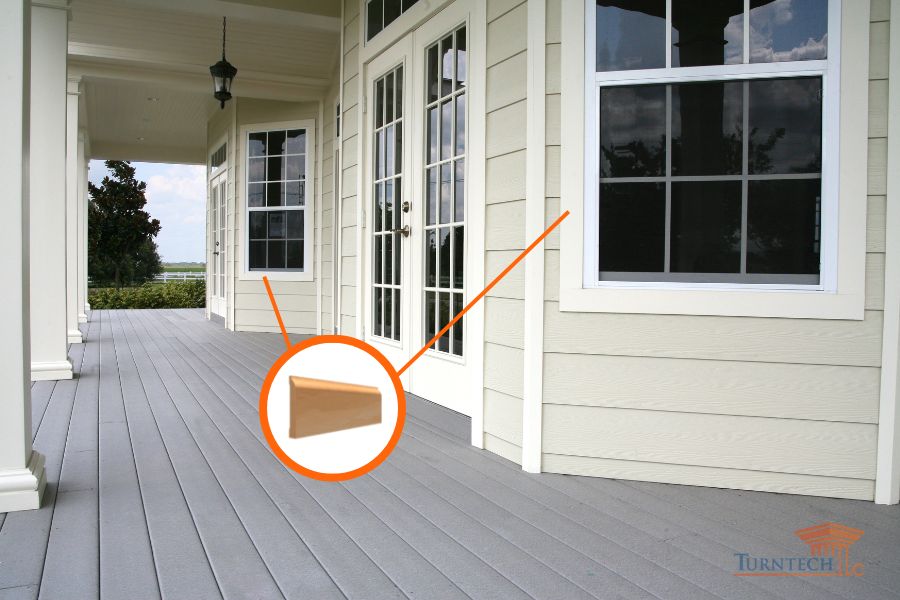 wooden porch moulding for styling 