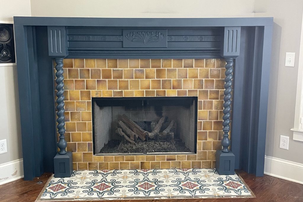 Remodeling a fireplace with woodworking